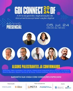 CRB-1 apoia o GDI Connect DF 2024 – evento presencial sobre gestão de dados, documentos e informações será realizado em Brasília