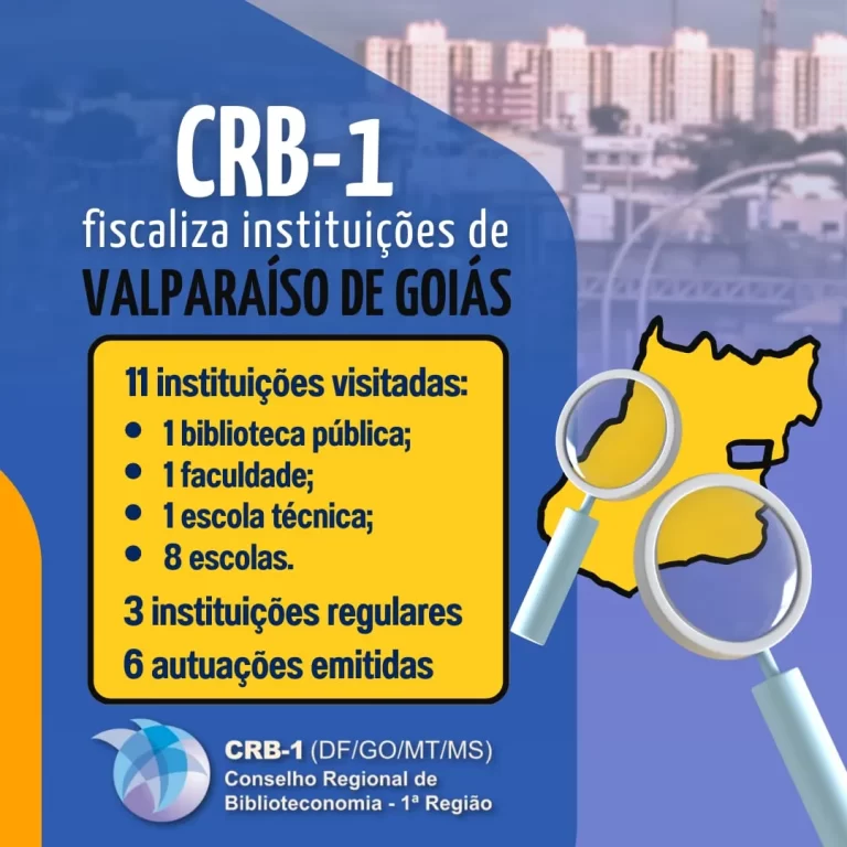 CRB-1 Fiscaliza Instituições de Valparaíso de Goiás