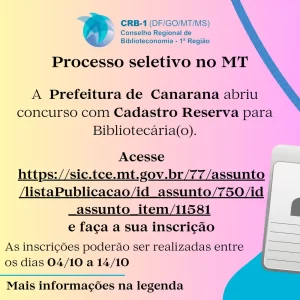 Processo Seletivo da Prefeitura de Canarana (MT)