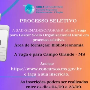 Processo Seletivo SAD/SEMADESC/AGRAER