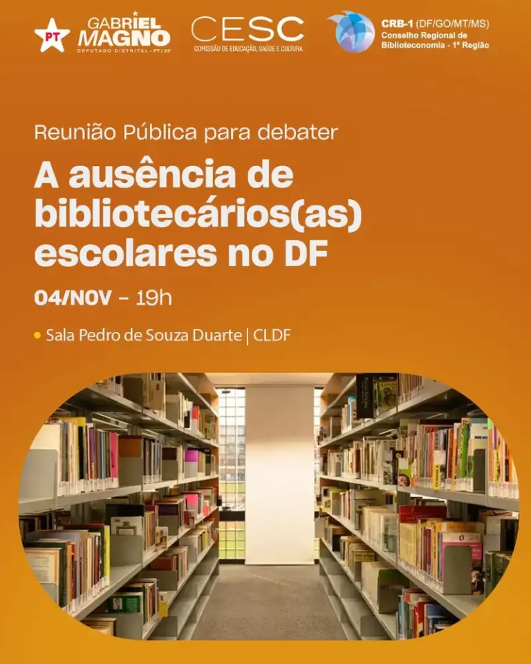 CRB-1 Convida para Reunião Pública na Câmara Legislativa do Distrito Federal para Debater a Ausência de Bibliotecárias(os) Escolares