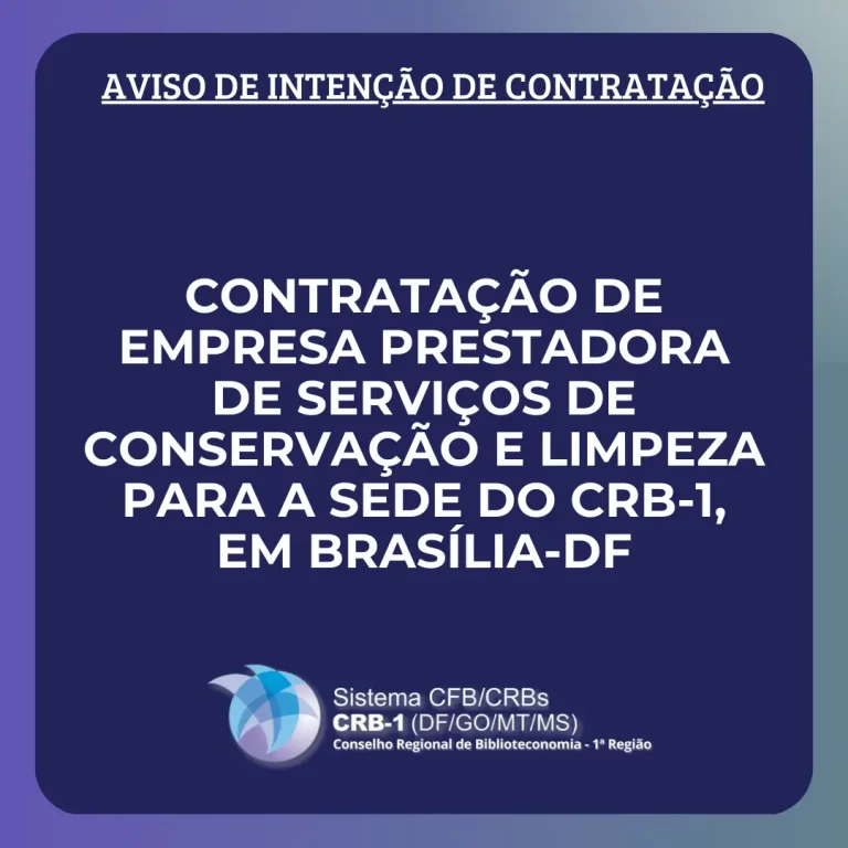 AVISO DE INTENÇÃO DE CONTRATAÇÃO