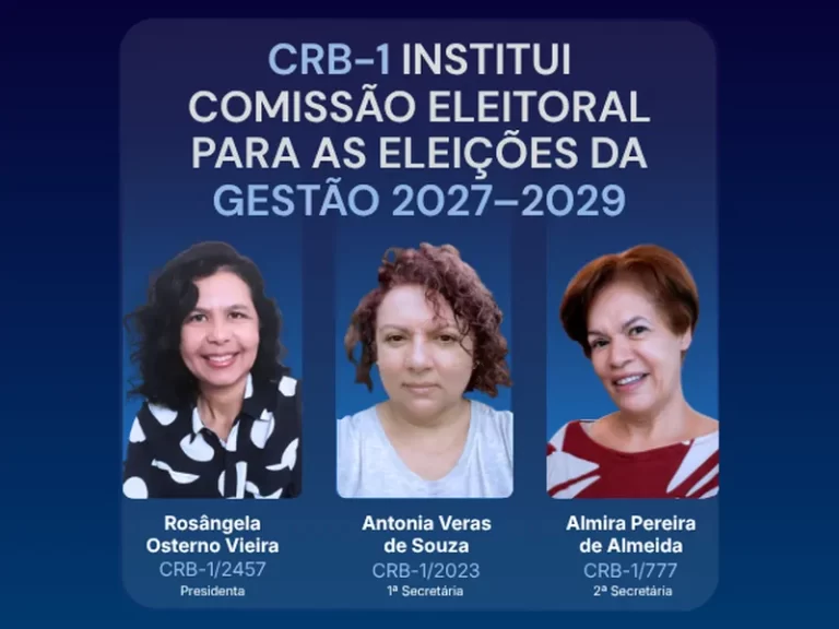 CRB-1 institui Comissão Eleitoral para as eleições da Gestão 2027–2029